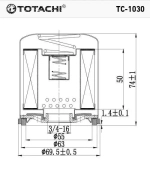 Фильтр масляный TOTACHI TC-1030 C-110 90915-03001 MANN W 68/3