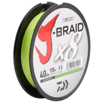 Шнур Daiwa J-Braid X8 150м  0.13мм 8.0кг Chartreuse 1шт 18lb
