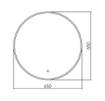 Зеркало Azario Плаза-2 65 см LED-00002336 с подсветкой