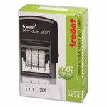 Датер-мини месяц цифрами, оттиск 22х4 мм, синий, TRODAT 4820 BANK, корпус черный, 82498