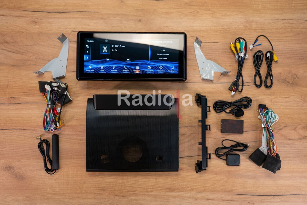 Магнитола для Toyota Land Cruiser 300 (экран климата снизу) - Radiola RDL-LC300-DH монитор 12.3" на Android 13, 8Гб+256Гб, CarPlay, 4G SIM-слот