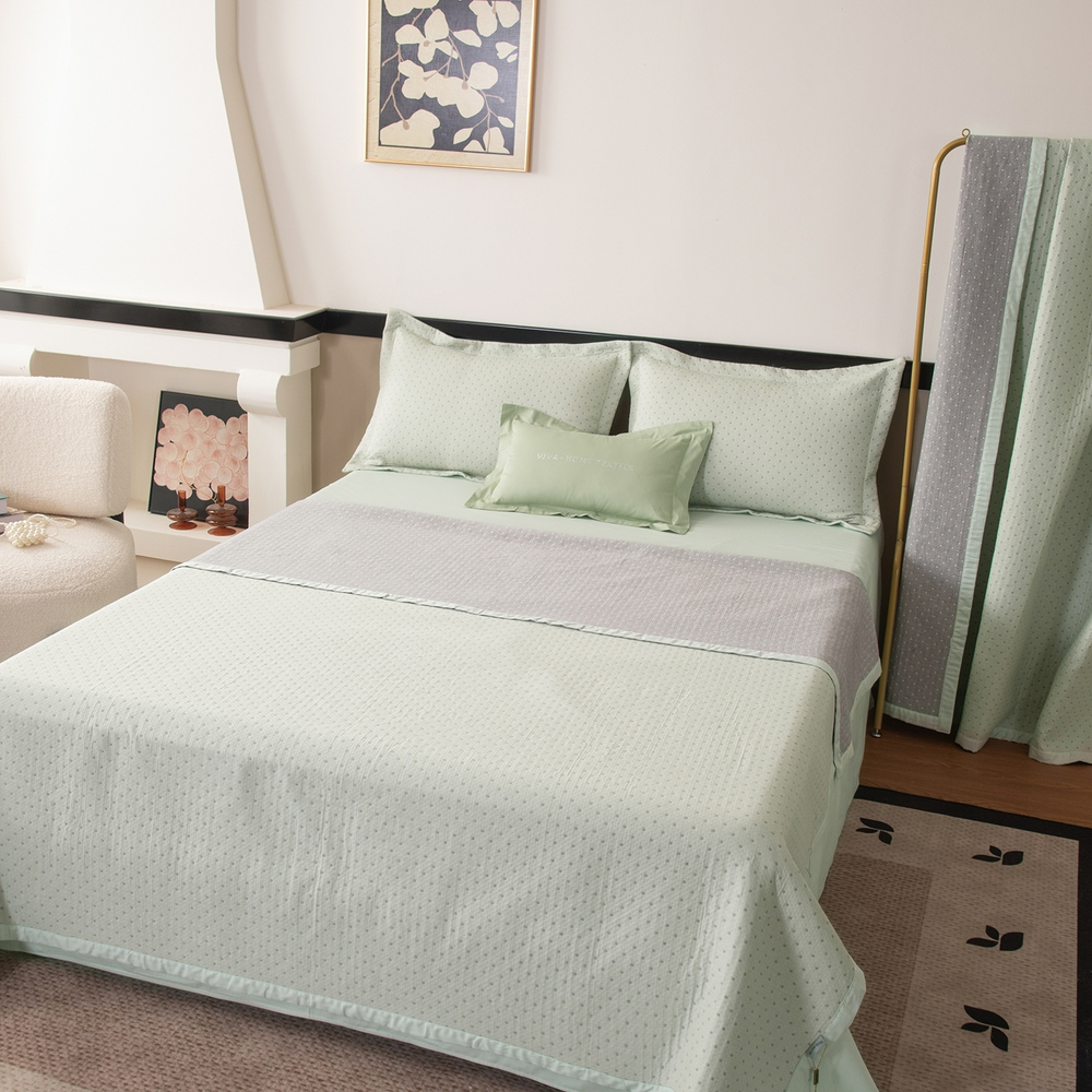 Комплект постельного белья Сатин Aurora Veil/Вуаль Авроры с Покрывалом AV005