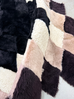 Покрывало меховое ковер из шкуры овчины