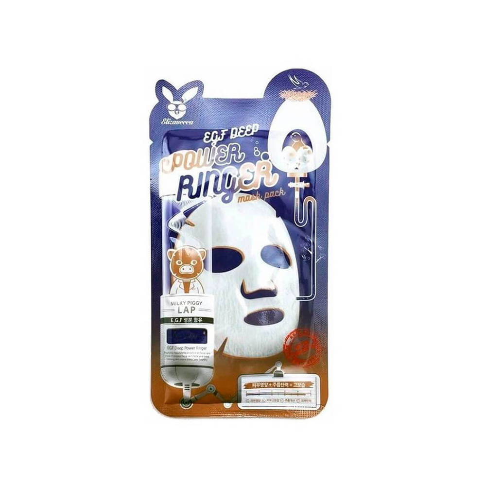 Elizavecca EGF Deep Power Ringer Mask Pack, 23ml*1ea Тканевая маска с эпидермальным фактором роста