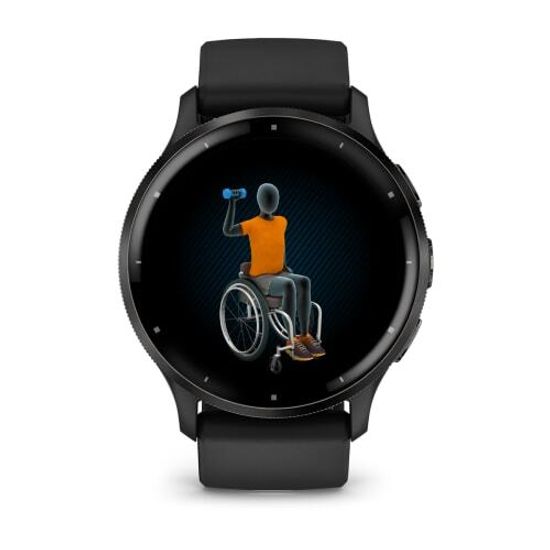 Умные часы Garmin Venu 3 черные с серым безелем