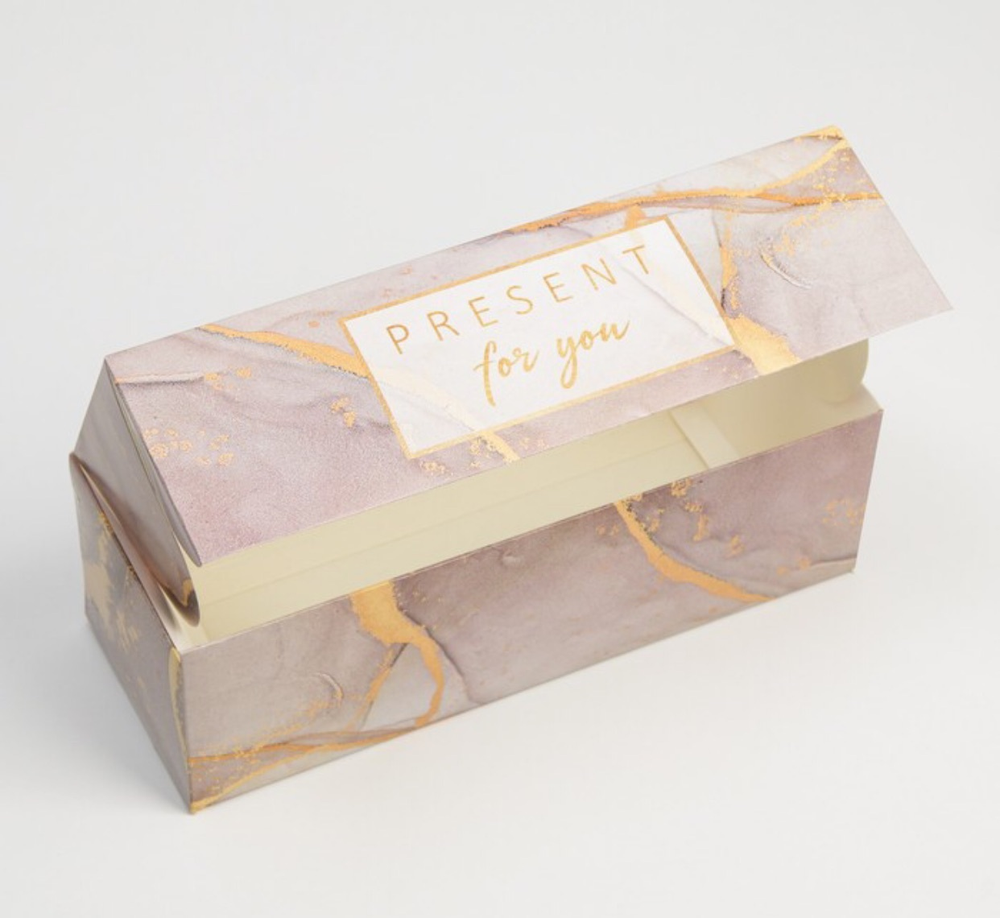 Коробка для кондитерских изделий с окном «Present for you»,  26 х 10 х 8 см