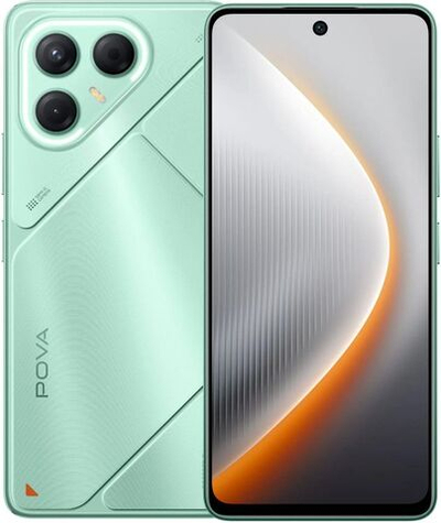 6.78" Смартфон TECNO Pova 7 5G 8/128Gb,  NFC,  IPS,  144Гц,  6000мAч,  зеленый