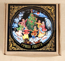 Ёлочная игрушка/сувенир "Конфета с росписью Палех "Морозко"
