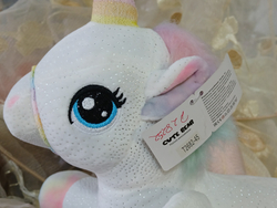 Единорог белый, 42 см, лежит