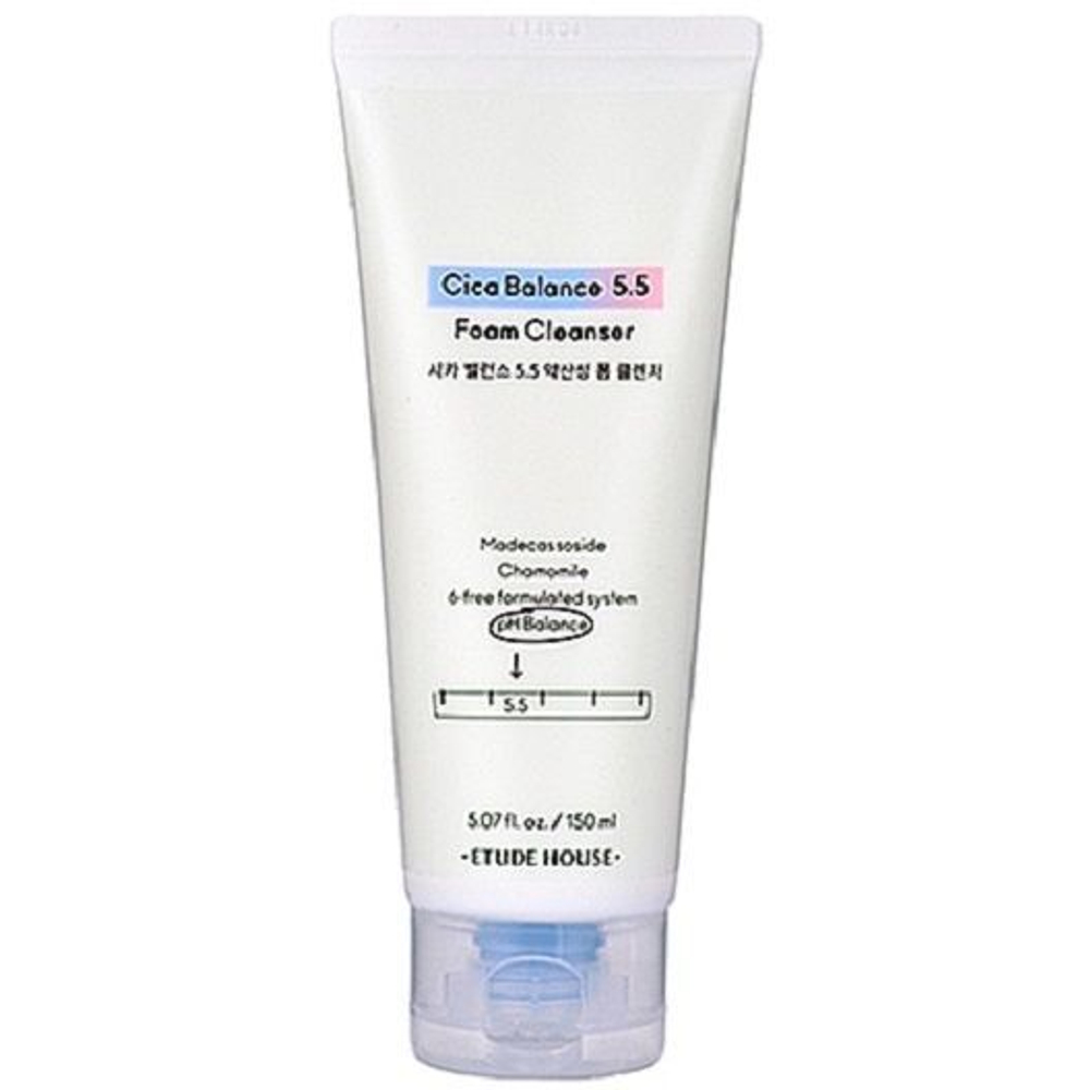 Пенка для умывания очищающая слабокислотная ETUDE HOUSE Cica Balance 5.5 Foam Cleanser 150 мл