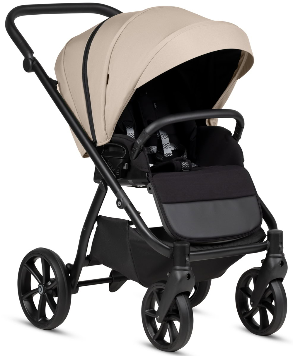 Детская коляска Tutis Uno 6 Plus Essential collection 4 в 1 с автокреслом Beno Black и базой 1602180 Beige