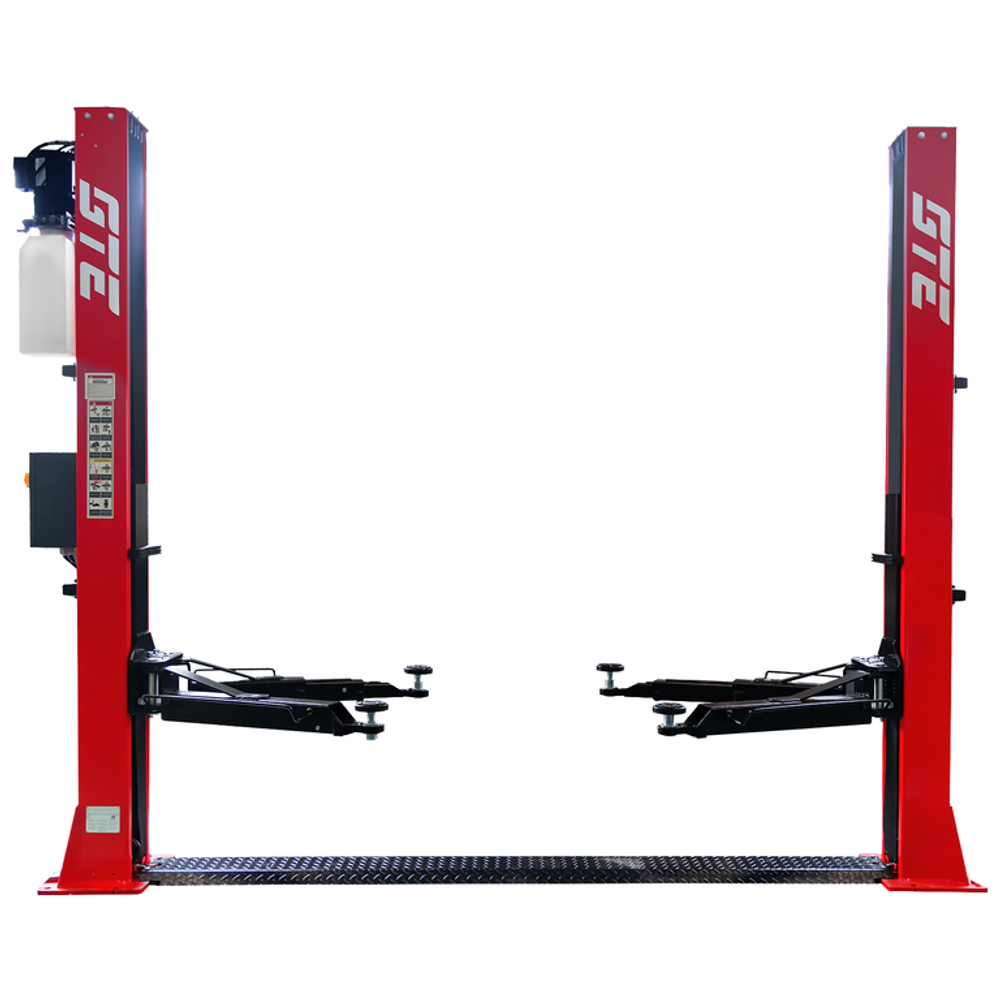 Подъемник электрогидравлический 4т 110-1900мм 2-х стоечный 220В ниж.синхрон. (электр. спуск) GTE