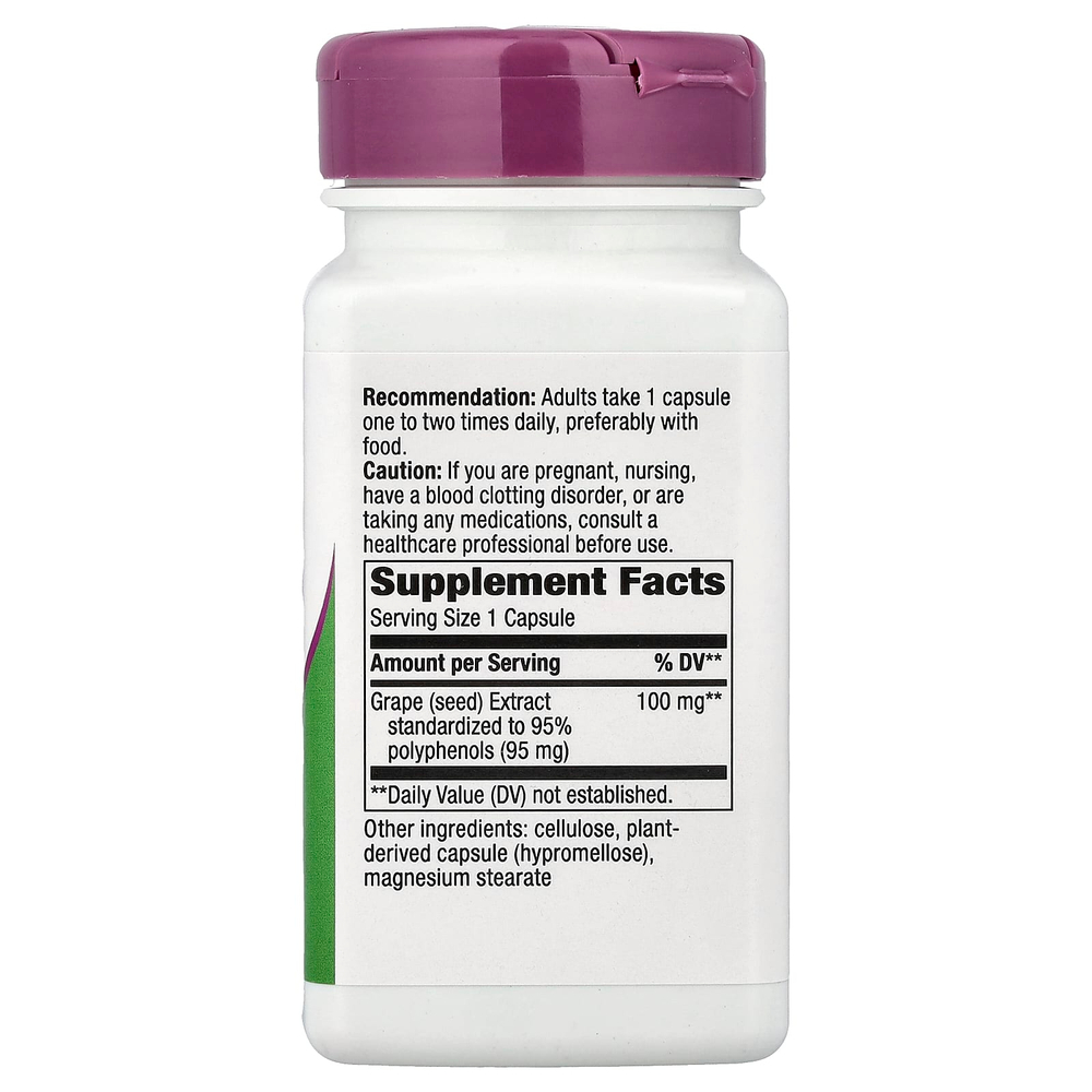 Nature's Way, виноградные косточки, 100 мг, 60 веганских капсул