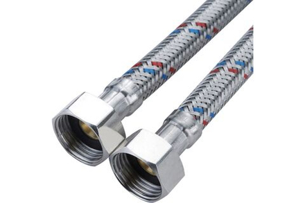 Подводка гибкая для воды 1/2" внутренняя-внутренняя резьба, длина 30см