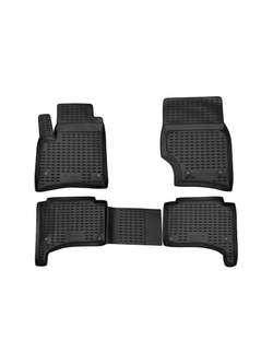 Коврики в салон для VW Touareg (I, Ir) 2002-2010, 4 шт., под штатный круглый крепеж (полиуретан) NLC.51.01.210K