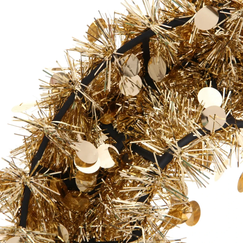 Венок декоративный TINSEL «Изящный блеск» 38 см, Шампань