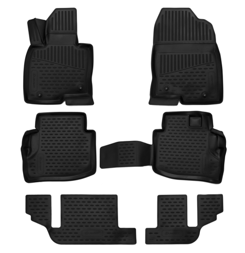 Коврики 3D в салон MAZDA CX-9, 2017-, кроссовер, 6 шт. (полиуретан)  AFM3D3331210K
