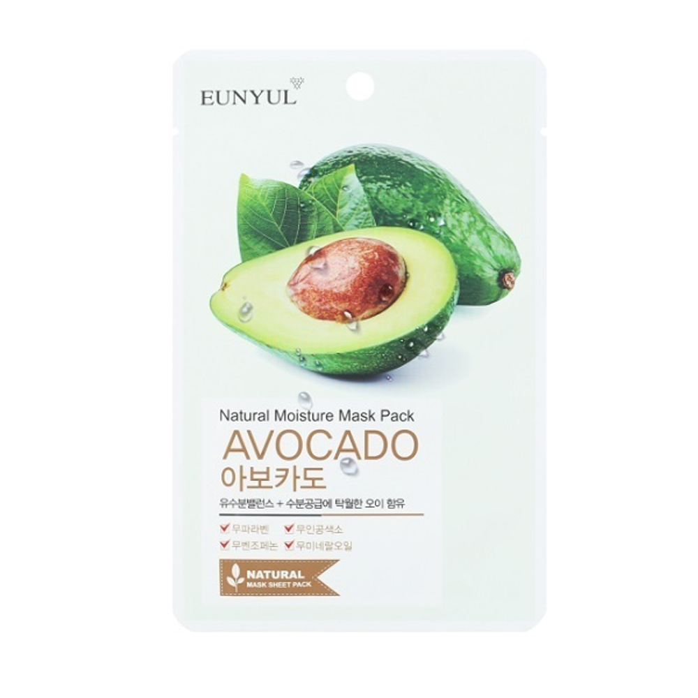 Маска с экстрактом авокадо Eunyul Natural Mosture Mask Pack Avocado