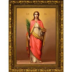 Лукия Сиракузская дева мученица. Икона на холсте.