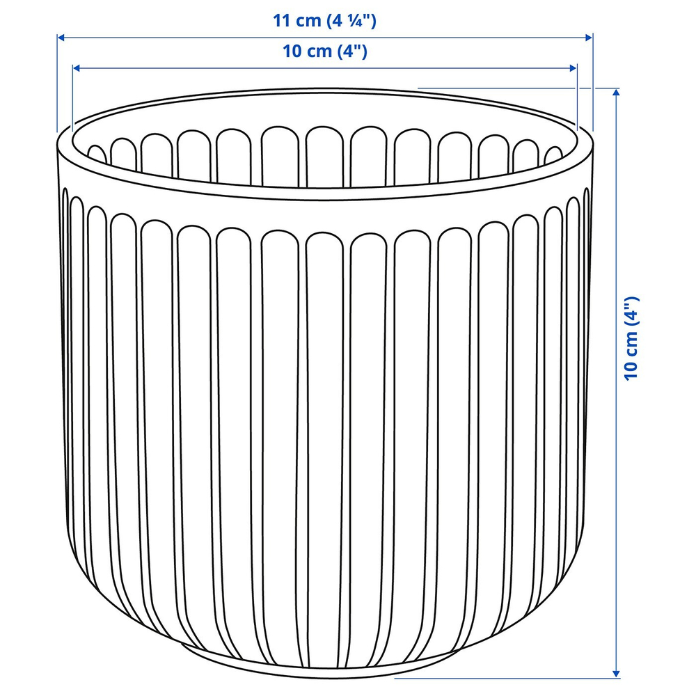 Горшок для растений IKEA GRADVIS (ГРАДВИС), Серый, 9 см