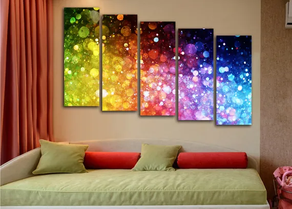 Модульная картина "Взрыв красок"