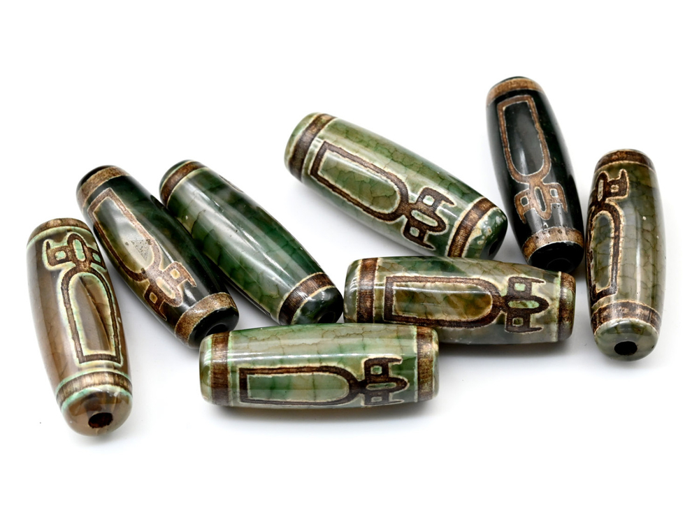 дзи-ббз ДЗИ "Бог богатства" зеленый 30*10мм