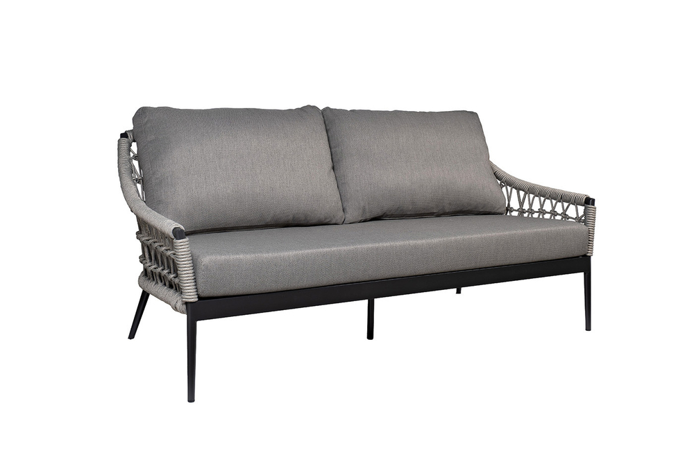 Диван двухместный уличный 83x177x81см Garda Decor Марра темно-серый