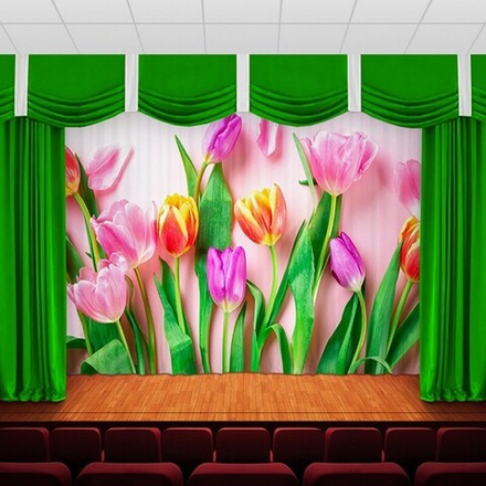 Занавес "ЖЕНСКИЙ ДЕНЬ 32", габардин.