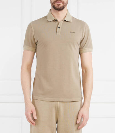 Поло Prime BOSS ORANGE - бежевый(50468576)