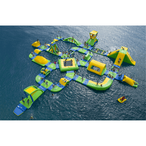 Надувной аквапарк на воде «Аква-страна» 38×36×4 м