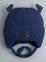 Шапка вязаная с ушками для детей