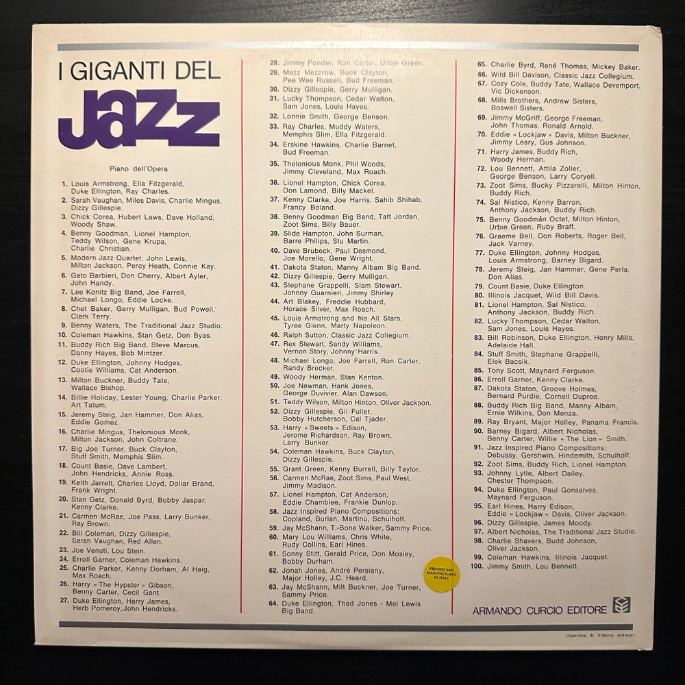 Сборник I Giganti Del Jazz Vol. 2 (Италия 1980г.)
