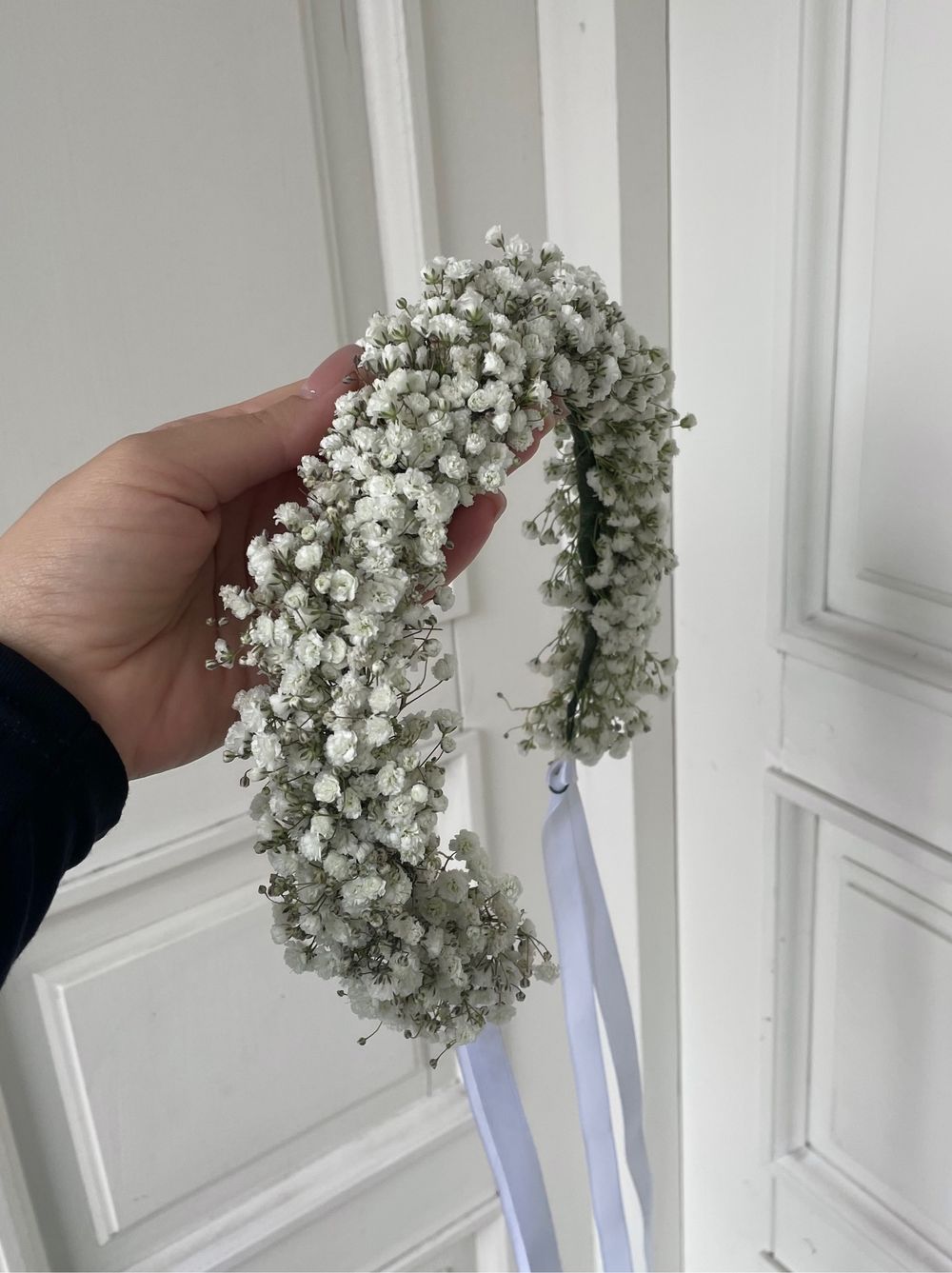 Свадебный венок из гипсофилы