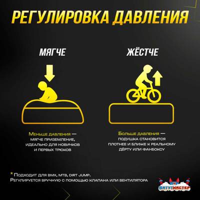 Надувная подушка «RideAir» для байк-трюков и прыжков, 16×9×2,6 м