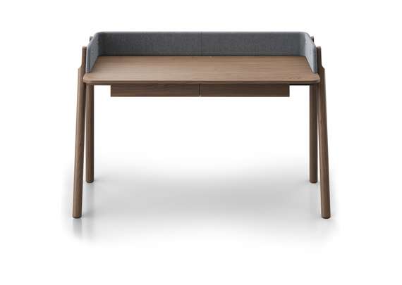 Стол письменный Basic 140*60 см (натуральный дуб, серый твид)