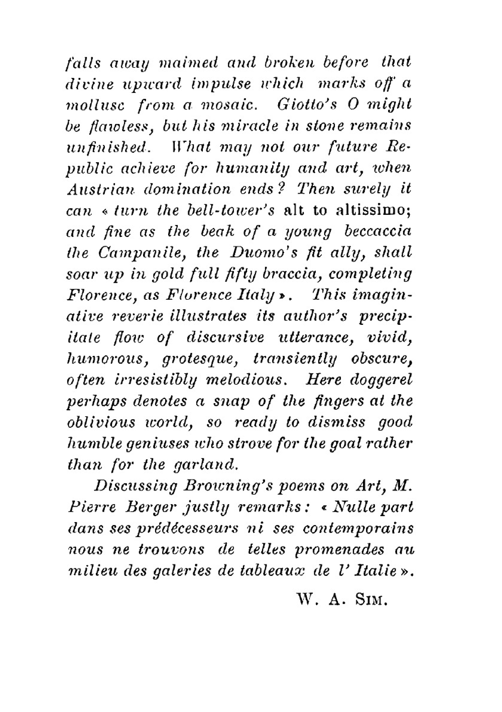 Old pictures in Florence | Robert Browning