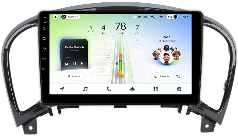 Магнитола для Nissan Juke 2011-2019 - Teyes CC4L монитор 9" IPS на Android 14, Snapdragon 662, CarPlay, 4G SIM-слот