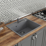 Мойка ML-GMS21 СТАНДАРТ прямоугольная, темно-серый (309), 565*505*200мм