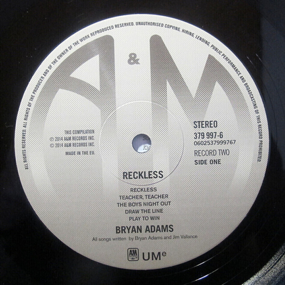 Bryan Adams / Reckless (Limited Edition)(2LP)