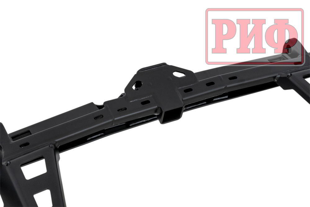 Бампер силовой задний Mitsubishi Pajero IV c квадратом под фаркоп РИФ