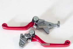 Lever set (clutch+brake). Short levers, 3 fingers lever. Honda CRF250-300-L-M-Rally (no brand)