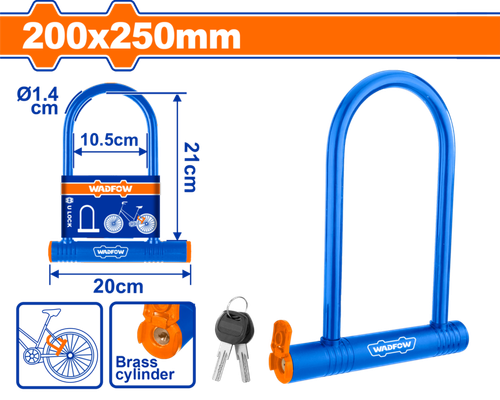 Велосипедный замок 200х250 мм (6/12) WADFOW WBK6125