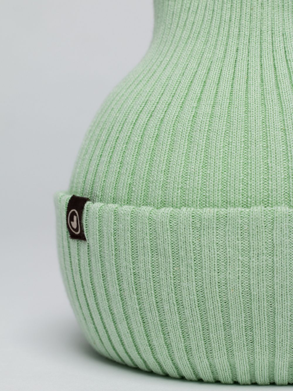 Шапка вязаная-резинка хлопковая КЭП(Шалфей)