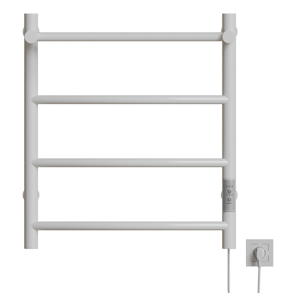 Полотенцесушитель MIXLINE CAPELLA  60х50 (таймер, 251Вт, 3 перекладины + ПОЛКА) электрический БЕЛЫЙ