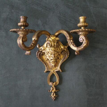 Винтаж: Настенный дворцовый канделябр на две свечи