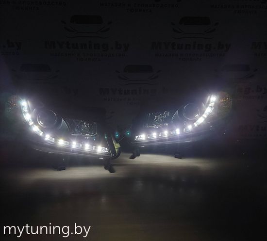 Передние фары daylight black для Opel Zafira A