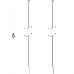 Держатель трека ART-APRIORI-HOLDER-HANG-TUBE-L1500 (GD) (Arlight, IP20 Металл, 3 года) 049319