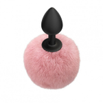 Анальная пробка с хвостом Emotions Fluffy Pink (Цвет: розовый с черным)