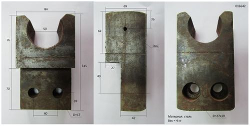 Держатель подвижного ножа для станка резки арматуры GQ42A