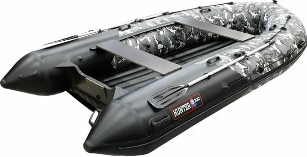 Хантер 380 ПРО камуфляж (лодка ПВХ под мотор НДНД)